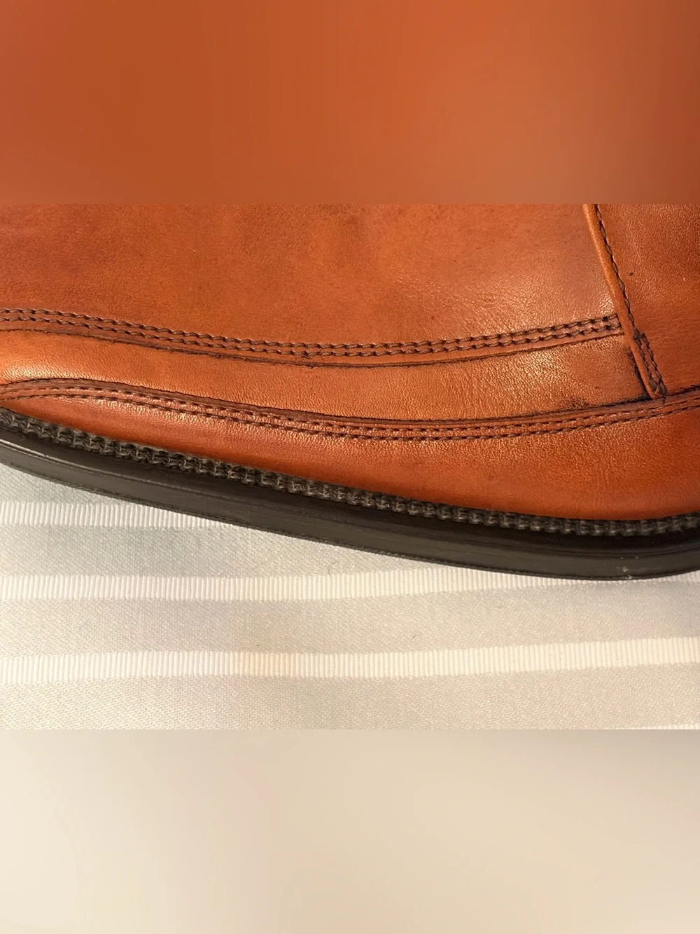 Reaction By Kenneth Cole Cognac Brown Oxford Dress Shoes W03214 Size 10 EUC